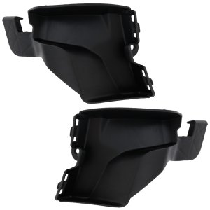 Pair/Set - Front Bumper Filler for Mercedes-Benz C-Class 2008-2011, Right (Passenger) and Left (Driver) Joint Cover, Primed (Ready to Paint), with AMG Package - Replacement