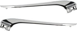 Upper Chrome Front Bumper Molding Pair/Set for 2020-2022 Mitsubishi Outlander Sport/RVR, Includes Right (Passenger) and Left (Driver) Replacement