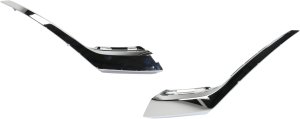 Front Bumper Molding Pair/Set for Mitsubishi Outlander 2016-2020, Outlander PHEV 2018-2022, Left (Driver) & Right (Passenger), Lower Garnish, Chrome Replacement