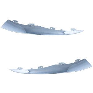 Front Bumper Molding Pair/Set for Mercedes-Benz C300, 2019-2023, Right (Passenger) and Left (Driver), Outer, w/ AMG Package, Coupe, Convertible, Sedan (2019-2021), w/o Night Package - Replacement