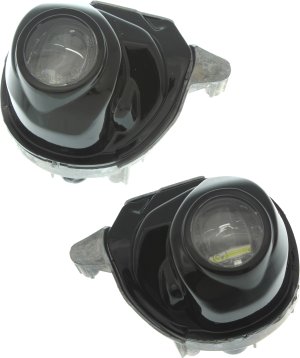 Front Fog Light Pair/Set for Mazda 3 2017-2018 / CX-5 2017-2023, Right (Passenger) and Left (Driver), Lens and Housing, LED Replacement