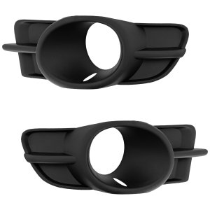 Front Fog Light Molding Pair/Set for Mitsubishi Galant 2009-2012, Right (Passenger) and Left (Driver), Textured Black Replacement