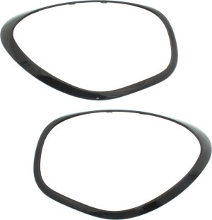 Headlight Bezel Pair/Set for Mini Cooper Countryman 2011-2016, Right (Passenger) and Left (Driver), Black Interior, Replacement