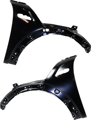 Front Fender Pair/Set for Mini Cooper 2014-2023, Right (Passenger) and Left (Driver), Primed (Ready to Paint), Steel, Convertible 2016-2023/Hatchback, Replacement