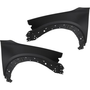 Front Fender Pair/Set for 2020-2023 Mazda CX-30, Includes Right (Passenger) and Left (Driver) Black Fender Pair/Set w/ R-DOT Label, Replacement