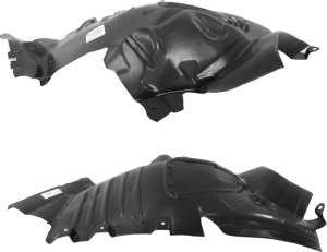 Front Fender Liner Right (Passenger) Set of 2 for Mercedes-Benz E-Class 2014-2017, Front Section, Convertible/Coupe, Replacement
