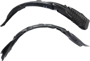Front Fender Liner Pair/Set for Mitsubishi Lancer 2010-2015, Right (Passenger) and Left (Driver), Without Turbo, Excluding Sportback Replacement