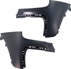 Rear Bumper Cover Extension Pair/Set for 2017-2020 Mini Cooper Countryman, Right (Passenger) and Left (Driver), Primed (Ready to Paint), with Off Road Package, Fits Base, S, E ALL4 Models, Replacement