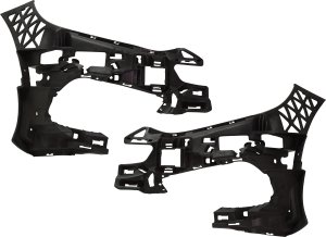 Front Bumper Bracket Pair/Set for 2014-2016 Mercedes-Benz E-Class Sedan/Wagon, Right (Passenger) and Left (Driver) Cover Support, Excludes E63 AMG Model, with AMG Styling Package, Replacement