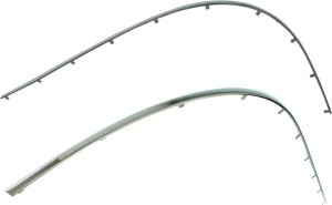 Rear Bumper Molding Pair/Set for Mercedes-Benz E35/E55 2001-2013, Right (Passenger) and Left (Driver), Outer, Primed (Ready to Paint) - Replacement
