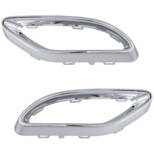 Rear Bumper Molding Pair/Set for Mercedes-Benz E-Class 2018-2023, Right (Passenger) and Left (Driver), Convertible/Coupe, E400/E450, Without AMG Styling Package - Replacement