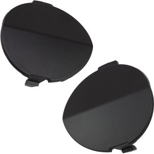 Rear Bumper Tow Hook Cover Pair/Set for Mazda 3 2019-2022, Right (Passenger) and Left (Driver), Textured Black, Mexico Built Vehicle Replacement