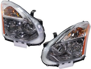 Headlight Assembly Pair/Set for 2011-2012 Nissan Rogue, Pair/Set of 2, Right (Passenger) and Left (Driver), HID/Xenon, with HID Set, Replacement