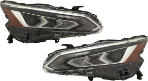 Headlight Assembly Pair/Set for Nissan Altima 2019-2022, LED Type 1, Right (Passenger) and Left (Driver), Replacement