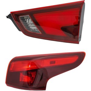 Tail Light Assembly Set for Nissan Rogue Sport 2017-2019, Right (Passenger), Inner and Outer, Halogen Replacement