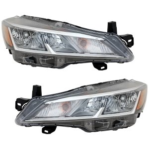 Headlight Assembly Pair/Set for Nissan Kicks 2021-2023, Right (Passenger) and Left (Driver), Halogen, Suitable for S/SV Models, Replacement
