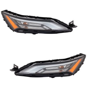 LED Headlight Assembly Pair/Set for 2021-2023 Nissan Rogue S/SV/SL Models, Upper, Right (Passenger) and Left (Driver), Japan Built Vehicle Replacement