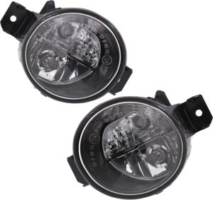 Pair/Set - Fog Light Cover for Nissan Frontier 2022-2023, Right (Passenger) and Left (Driver), Black, Replacement