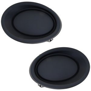 Fog Light Cover Replacement for Nissan Rogue Sport, 2017-2019, Right (Passenger) and Left (Driver), Textured Black Pair/Set