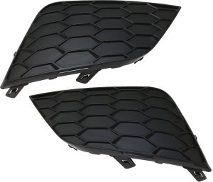 Front Fog Light Cover for Nissan Sentra 2016-2019, Right (Passenger) and Left (Driver), Black, without Fog Light, Replacement Pair/Set