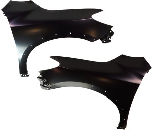 Front Fender Replacement Pair/Set for Nissan Pathfinder 2019-2020, Right (Passenger) and Left (Driver), Primed (Ready to Paint) with Fender Flare Holes 
