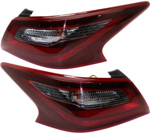 Outer Tail Light Assembly for Nissan Altima 2016-2018, Right (Passenger) and Left (Driver) with Smoke Lens, Replacement Pair/Set