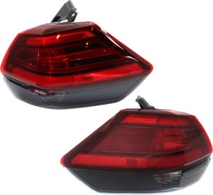 Tail Light Assembly Pair/Set for Nissan Rogue 2017-2017, Right (Passenger) and Left (Driver), Outer, Halogen, Suitable for Japan/Korea/USA Built Vehicle, Replacement
