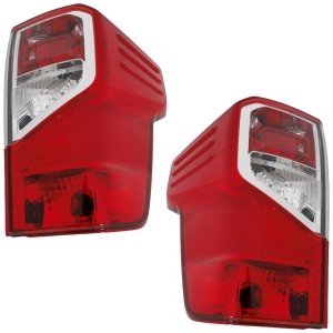 Pair/Set - Tail Light Assembly for Nissan Titan 2017-2023, Titan XD 2016-2023, Right (Passenger) and Left (Driver), Halogen Replacement