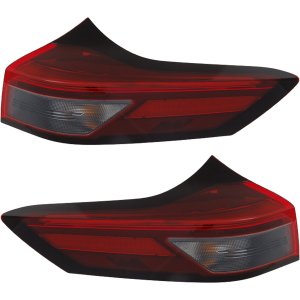 LED Tail Light Assembly Pair/Set for 2021-2021 Nissan Rogue, Right (Passenger) and Left (Driver), Outer, USA Built Vehicle Up to December 2020, Replacement