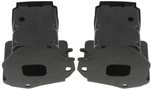 Rear Bumper Bracket Pair/Set for Nissan Rogue (2008-2013) and Rogue Select (2014-2015), Right (Passenger) and Left (Driver) Stay, Steel, Replacement