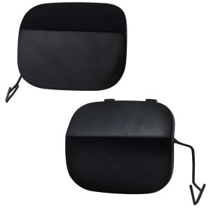 Front Bumper Tow Hook Cover Pair/Set for PORSCHE CAYENNE 2019-2022, Right (Passenger) and Left (Driver), Primed (Ready to Paint), Excludes Turbo Model, without Sport Design Package Replacement