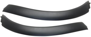 Front Wheel Opening Molding Pair/Set for Porsche Cayenne 2011-2014, Right (Passenger) and Left (Driver), Front Section, Textured Black, Compatible with 2015-2017 Hybrid Model Only Replacement