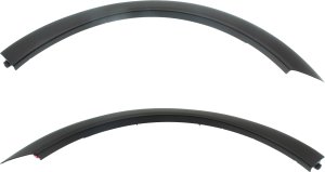 Front Wheel Opening Molding for Porsche Cayenne 2011-2018, Right (Passenger) and Left (Driver), Rear Section, 2-Piece, Textured Black Replacement Pair/Set