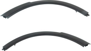 Pair/Set - Rear Wheel Opening Molding for Porsche Cayenne 2011-2014, Right (Passenger) and Left (Driver), Front, 2-Piece, PTD-Gray Replacement
