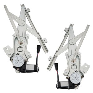 Front Window Regulator Pair/Set for Chevrolet Ion 2003-2007 Right (Passenger) and Left (Driver), Power with Motor, Replacement