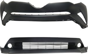 Front Bumper Cover Set of 2, Upper and Lower, for Toyota C-HR 2018-2019, Japan/Turkey Built Vehicle Replacement