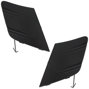 Pair/Set - Front Bumper Tow Hook Cover Pair/Set for Toyota Venza 2021-2023, Right (Passenger) and Left (Driver), Textured, Replacement