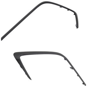 Front Bumper Grille Molding Pair/Set for Toyota Corolla Hatchback (2019-2022), Right (Passenger) and Left (Driver) Sides, Garnish, Dark Gray, Replacement