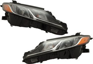 Headlight Assembly Pair/Set for 2018 Toyota Camry L/LE/SE (North America Built Vehicle)/Hybrid Models, Right (Passenger) and Left (Driver), Replacement