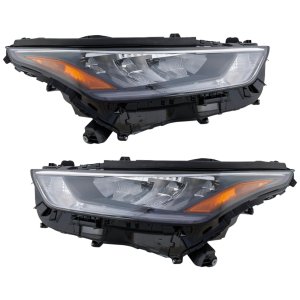 LED Headlight Assembly Pair/Set for 2020 Toyota Highlander L, LE, XLE Models, Includes Right (Passenger) and Left (Driver) Side Replacement