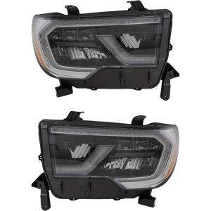 Headlight Pair/Set for Toyota Sequoia 2018-2022, Right (Passenger) and Left (Driver) Replacement