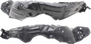 Front Fender Liner Pair/Set for Toyota Prius C 2015-2017, Right (Passenger) and Left (Driver) Side, Type 1, Replacement