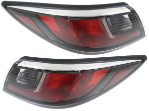 Outer Halogen Tail Light Assembly Pair/Set for Toyota Yaris 2016-2020, Includes Right (Passenger) and Left (Driver) Sides, Replacement