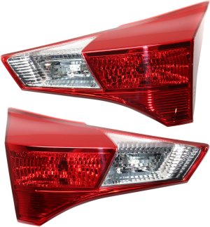 Pair/Set - Tail Light Assembly for Toyota RAV4 (2013-2018), Inner, Halogen, Right (Passenger) and Left (Driver), Excludes EV Model, Fit for North America Built Vehicle, Replacement