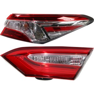 Tail Light Assembly Set for Toyota Camry 2018-2020, Right (Passenger), Inner and Outer, North America Built Vehicle Replacement