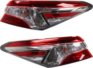 Outer Tail Light Assembly for Toyota Camry L/LE Models, 2018-2020, Right (Passenger) and Left (Driver), North America Built Vehicle, Replacement Pair/Set