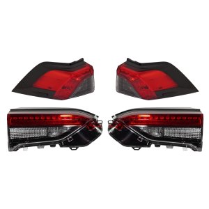 Tail Light Pair/Set for Toyota RAV4 2019-2023, Right (Passenger) and Left (Driver), Inner and Outer, Built in North America, Replacement