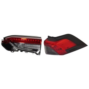 Tail Light Set for Toyota RAV4 (2019-2023), Right (Passenger) Side, Inner and Outer, North America Built, Replacement