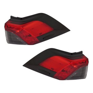LED Tail Light Assembly for Toyota RAV4 2019-2023, Right (Passenger) and Left (Driver), Outer, Mounts on Body, North America Built, Replacement Pair/Set