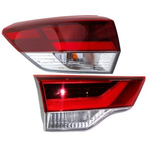 Tail Light Set for 2019 Toyota Highlander, Inner and Outer Left (Driver) Replacement
